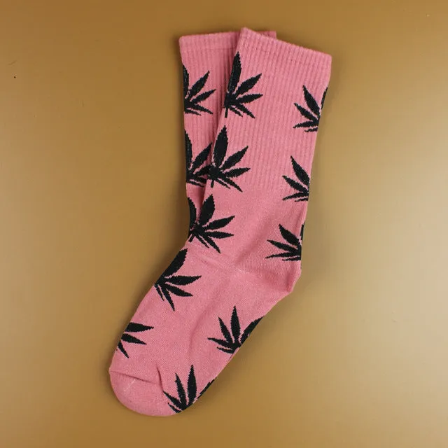 Weed Patterned Socks