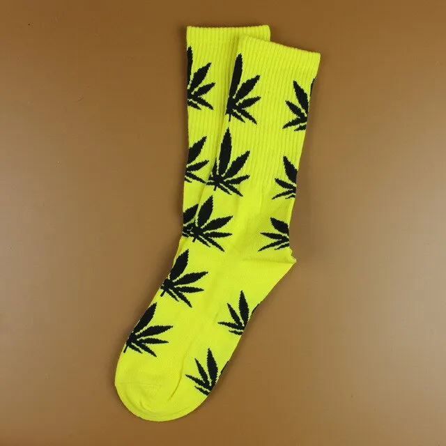 Weed Patterned Socks