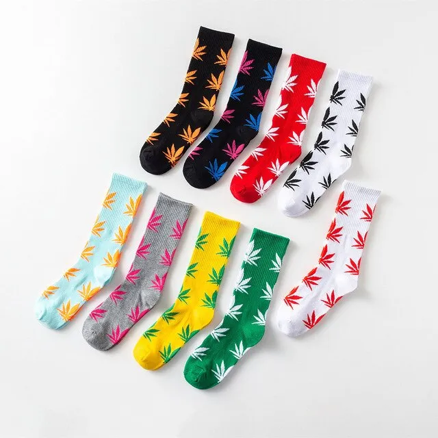 Weed Patterned Socks