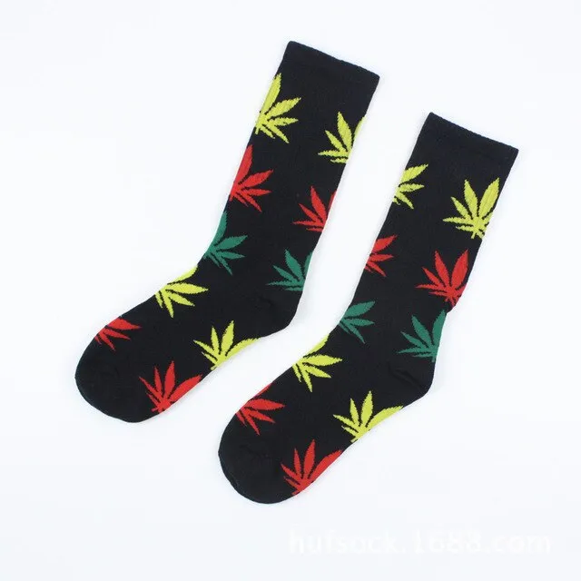 Weed Patterned Socks