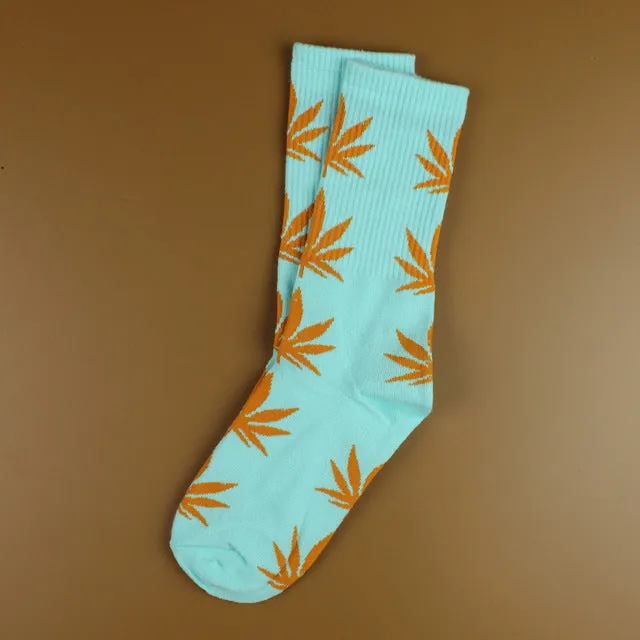 Weed Patterned Socks
