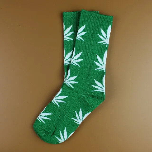 Weed Patterned Socks