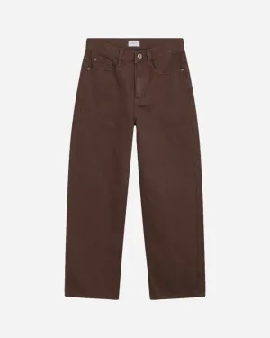 Wide Leg Choco Jeans - Brown