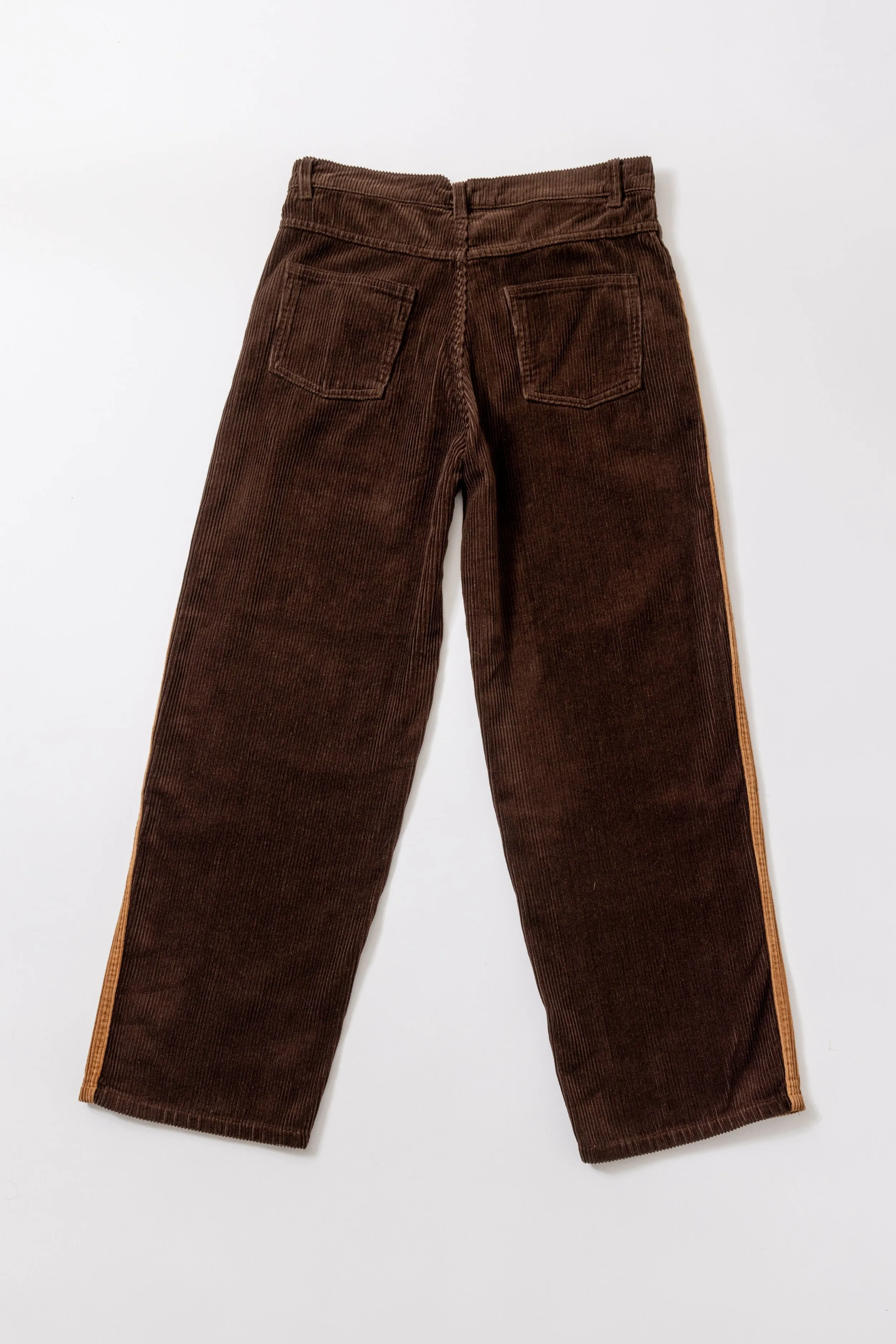 Wraparound Relaxed Jeans - Walnut Corduroy
