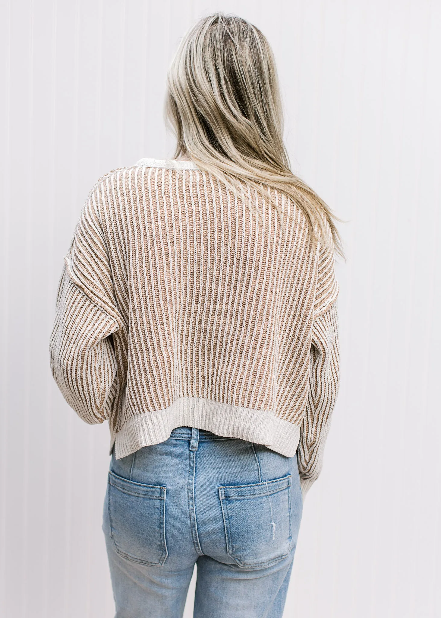 XZ Khaki Textures Sweater