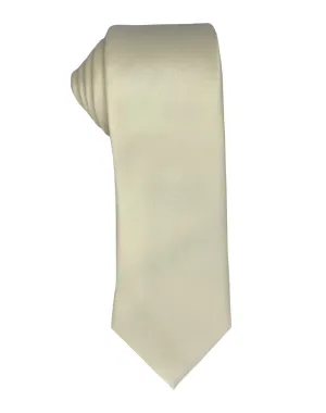 Zenio Solid Slim Tie - Bone